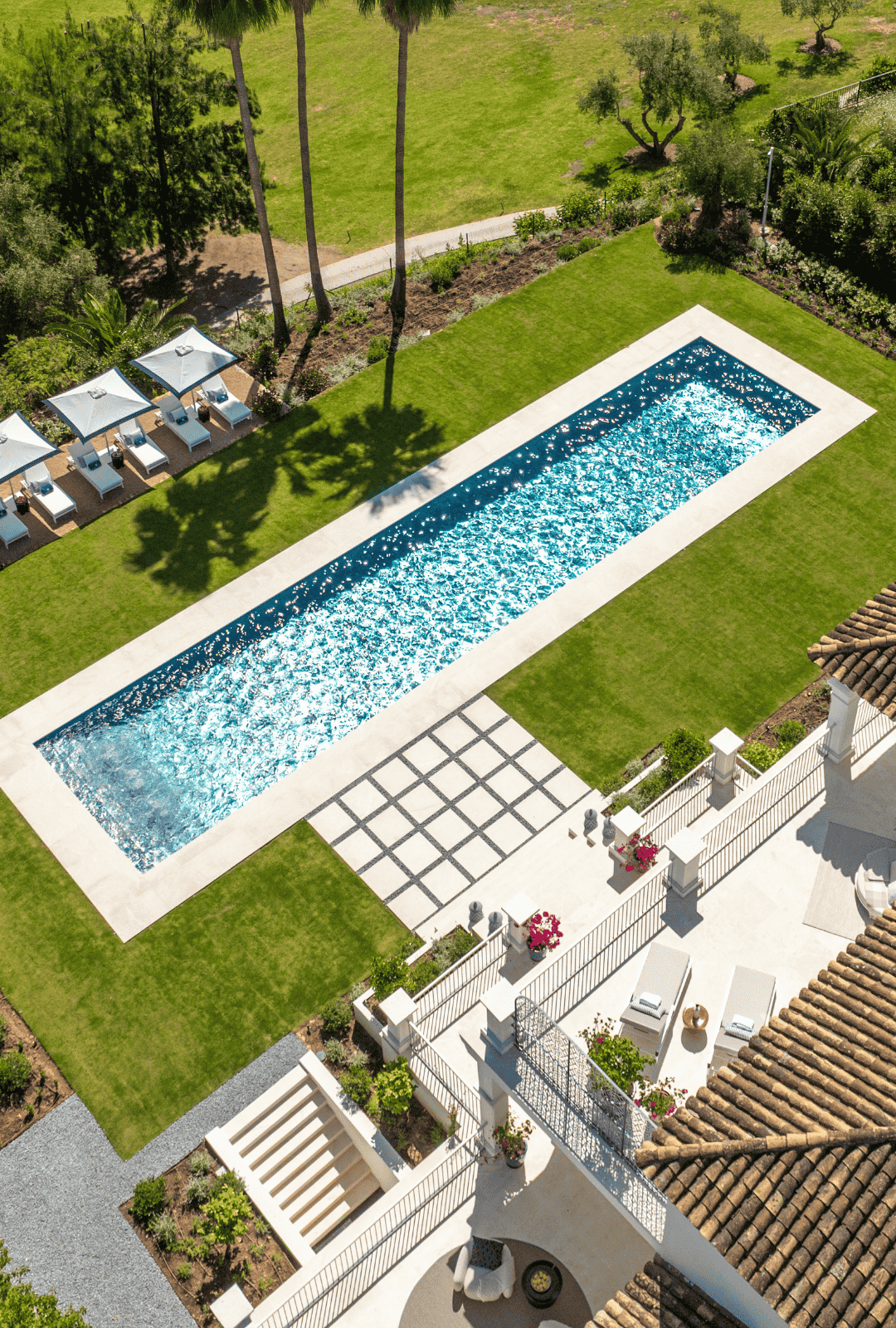 Biggest pool in Marbella villas 24 meters